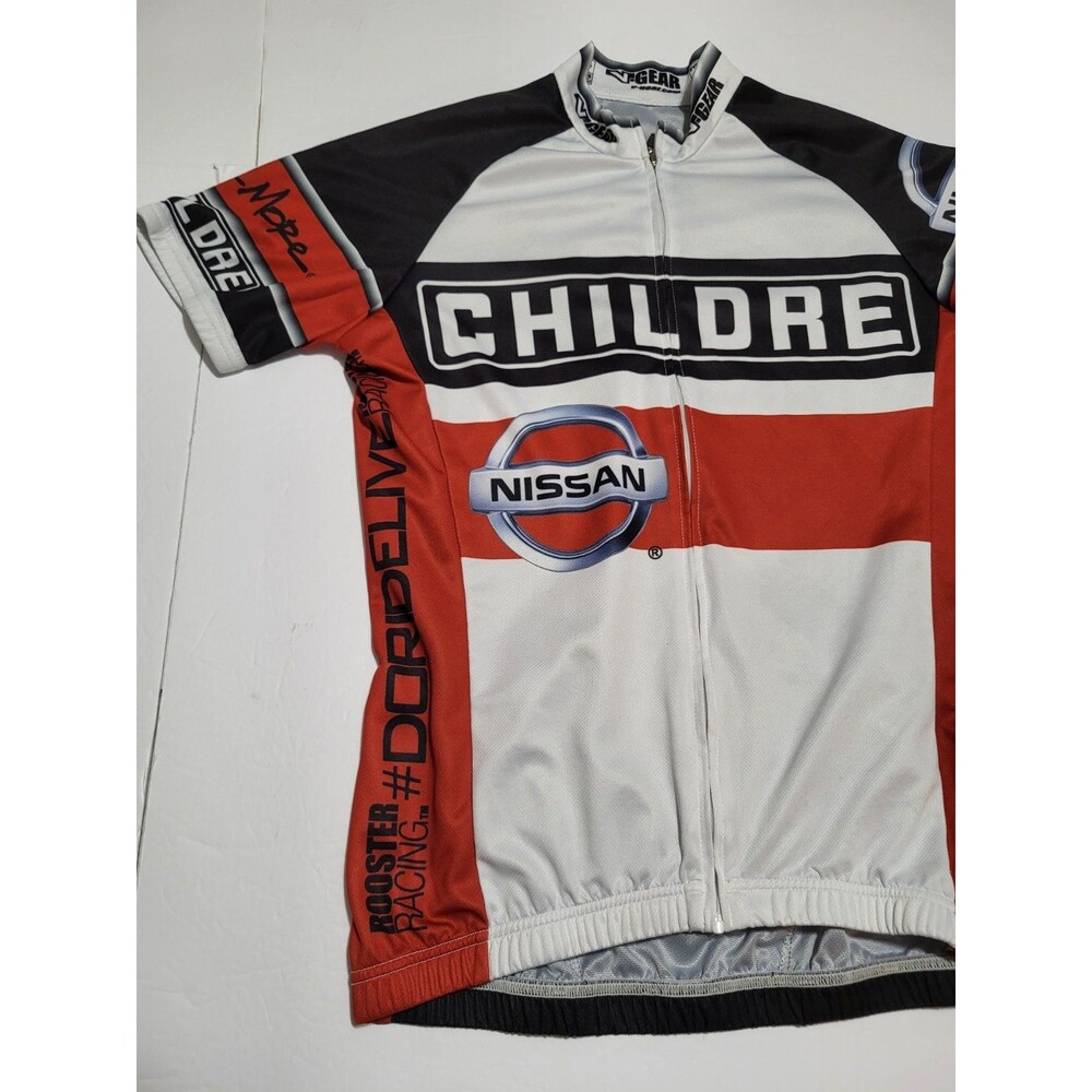 (#L1) V-GEAR Mens Cycling Jersey 1/2 Zip Red Black 3 Pockets SIZE MEN'S S